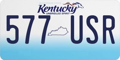 KY license plate 577USR