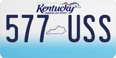 KY license plate 577USS