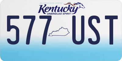KY license plate 577UST