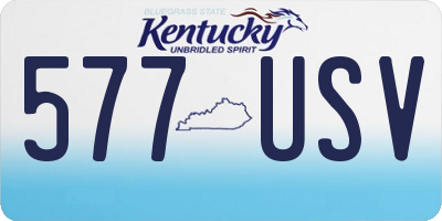 KY license plate 577USV