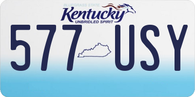 KY license plate 577USY