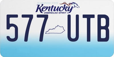 KY license plate 577UTB