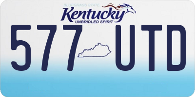 KY license plate 577UTD