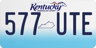 KY license plate 577UTE