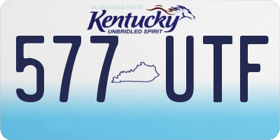 KY license plate 577UTF