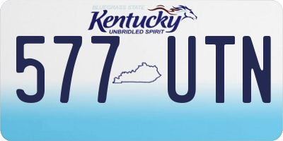KY license plate 577UTN