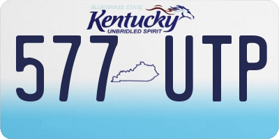 KY license plate 577UTP