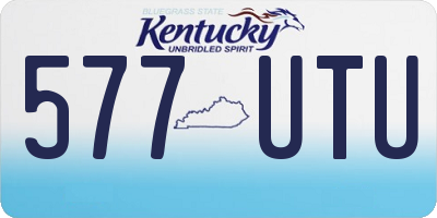 KY license plate 577UTU