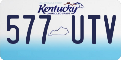 KY license plate 577UTV
