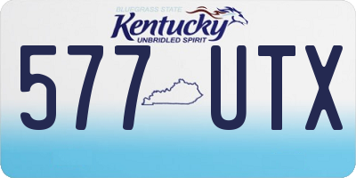 KY license plate 577UTX
