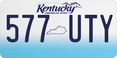 KY license plate 577UTY