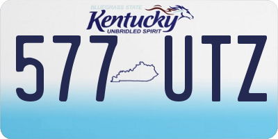 KY license plate 577UTZ