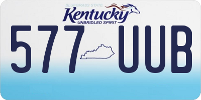 KY license plate 577UUB