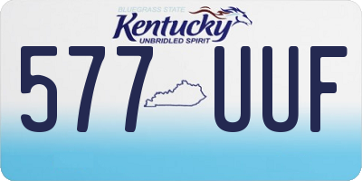 KY license plate 577UUF