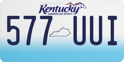 KY license plate 577UUI