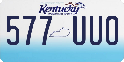 KY license plate 577UUO