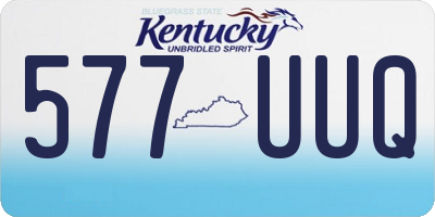 KY license plate 577UUQ