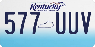 KY license plate 577UUV