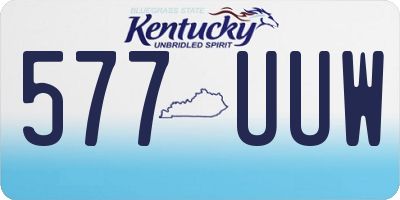 KY license plate 577UUW
