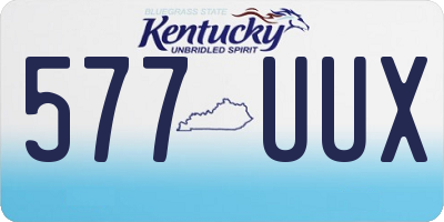 KY license plate 577UUX