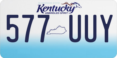 KY license plate 577UUY