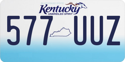 KY license plate 577UUZ