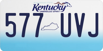 KY license plate 577UVJ