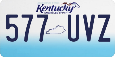 KY license plate 577UVZ