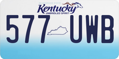KY license plate 577UWB