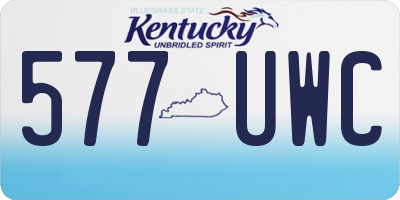 KY license plate 577UWC