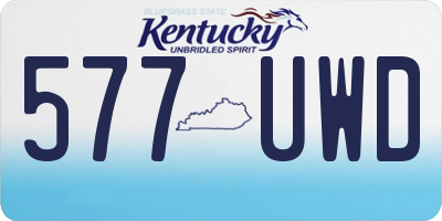 KY license plate 577UWD