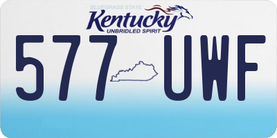 KY license plate 577UWF