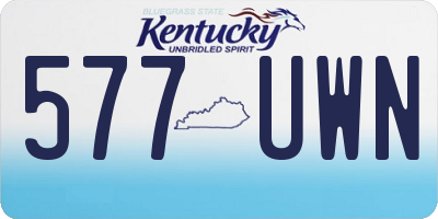 KY license plate 577UWN