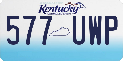KY license plate 577UWP
