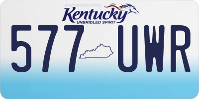 KY license plate 577UWR