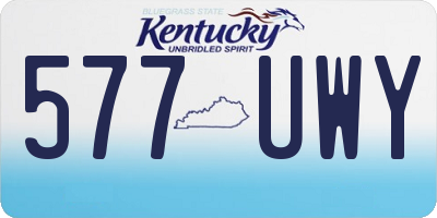 KY license plate 577UWY
