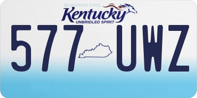 KY license plate 577UWZ