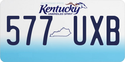 KY license plate 577UXB