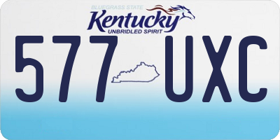 KY license plate 577UXC