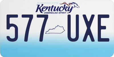 KY license plate 577UXE