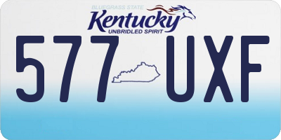 KY license plate 577UXF