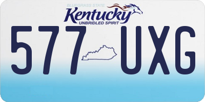 KY license plate 577UXG