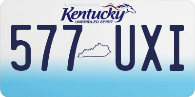 KY license plate 577UXI