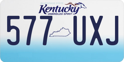 KY license plate 577UXJ