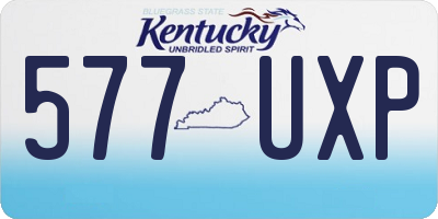 KY license plate 577UXP