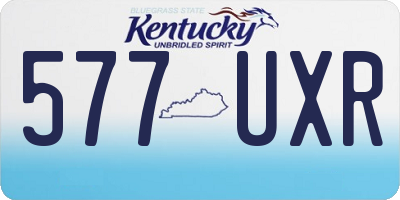 KY license plate 577UXR
