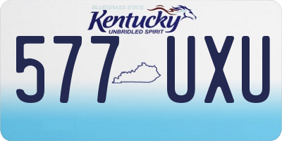 KY license plate 577UXU