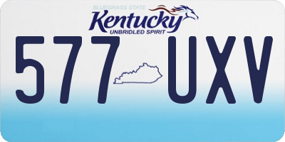 KY license plate 577UXV