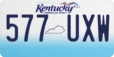 KY license plate 577UXW
