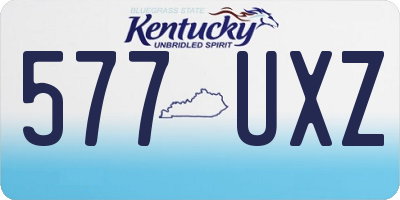 KY license plate 577UXZ
